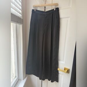 Banana Republic Wide Leg Satin Black Pants